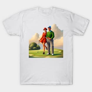 Golf Player And Caddie T-Shirt